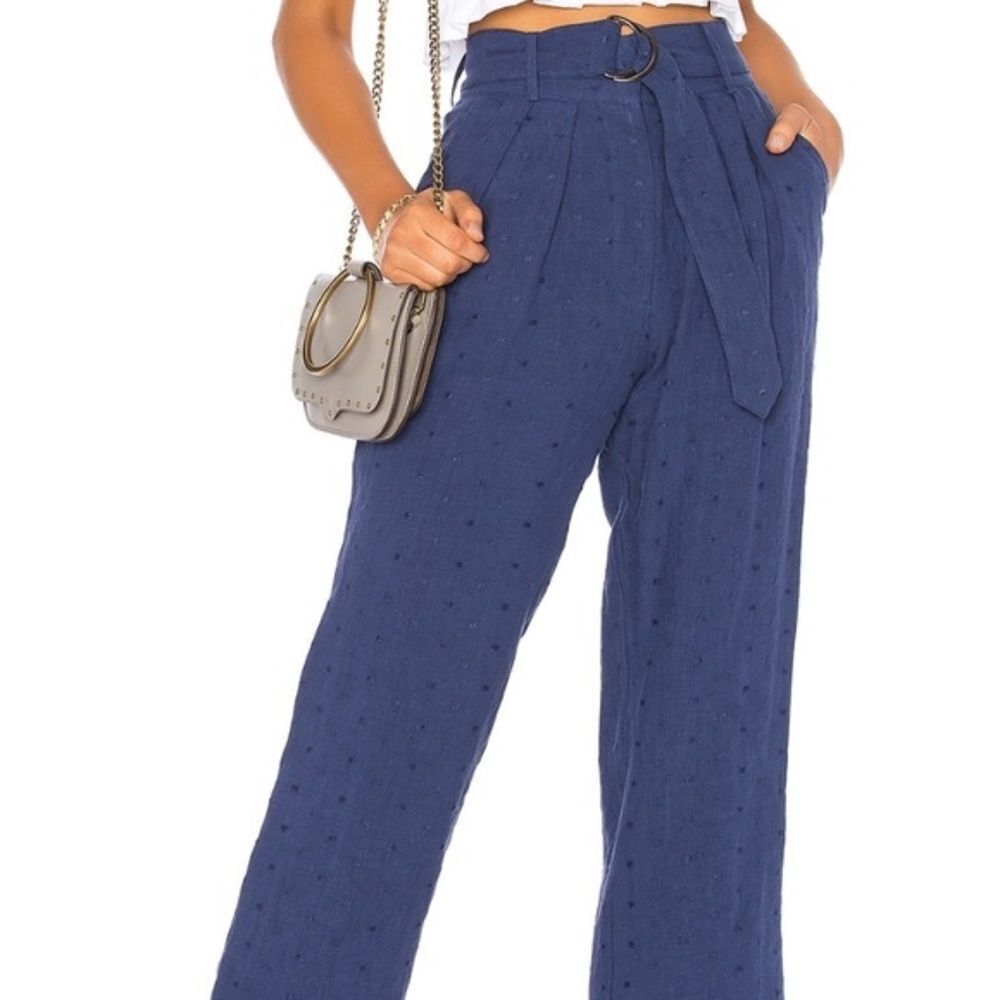 Tularosa Sophia Blue‎ Paper Bag Waist Pants